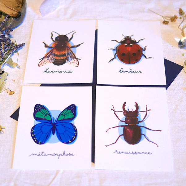 Green Mama Art - Série de cartes Animal Totem Insecte
