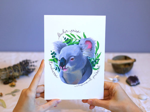 Green Mama Art - Série de cartes Animal Totem Koala