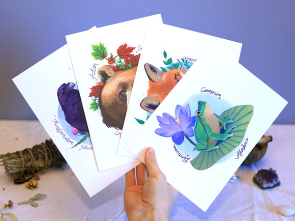 Green Mama Art - Série de cartes Animal Totem